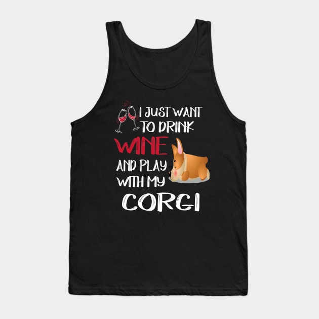 I Want Just Want To Drink Wine (134) Tank Top by Drakes